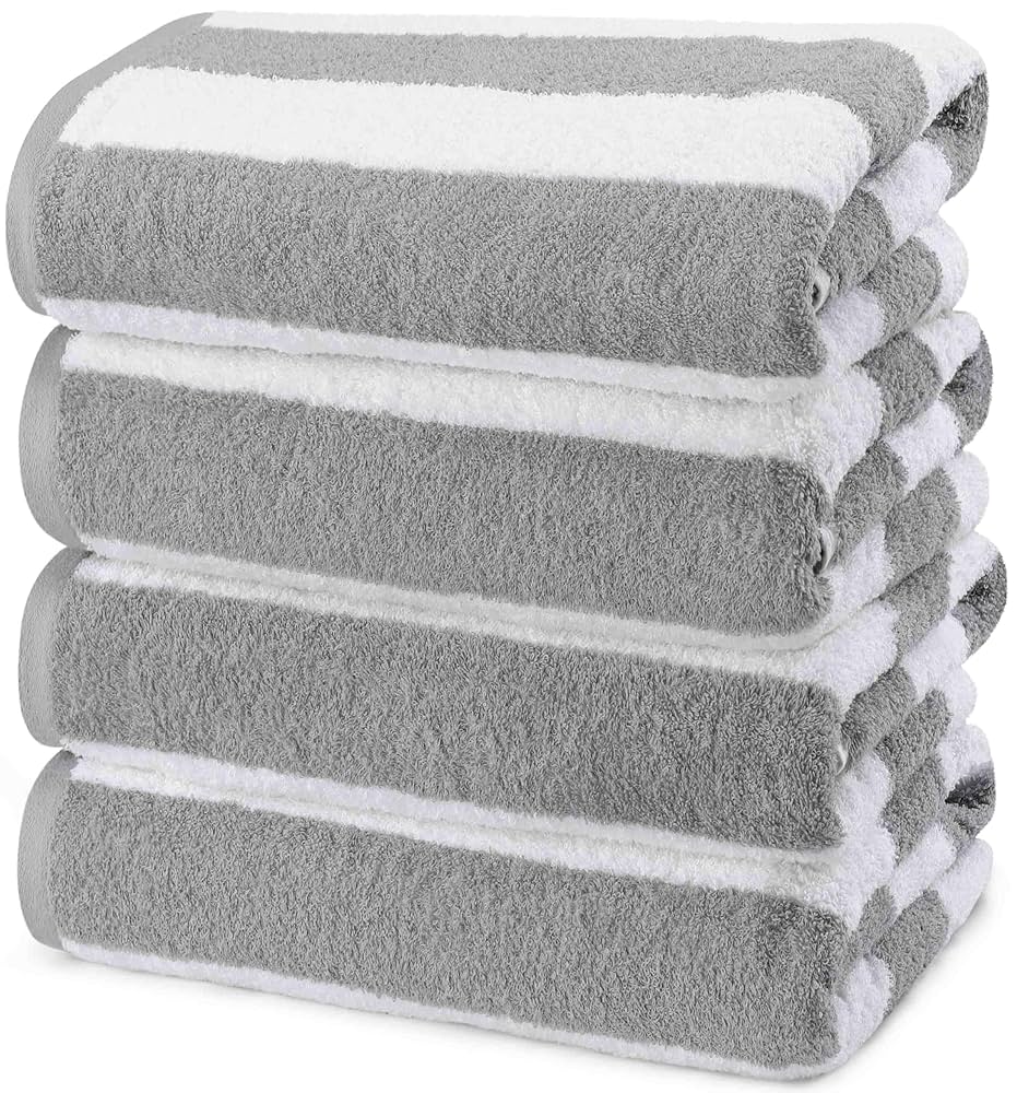 Amazon.com: Utopia Towels 4 Pack Cabana Stripe Beach Towel